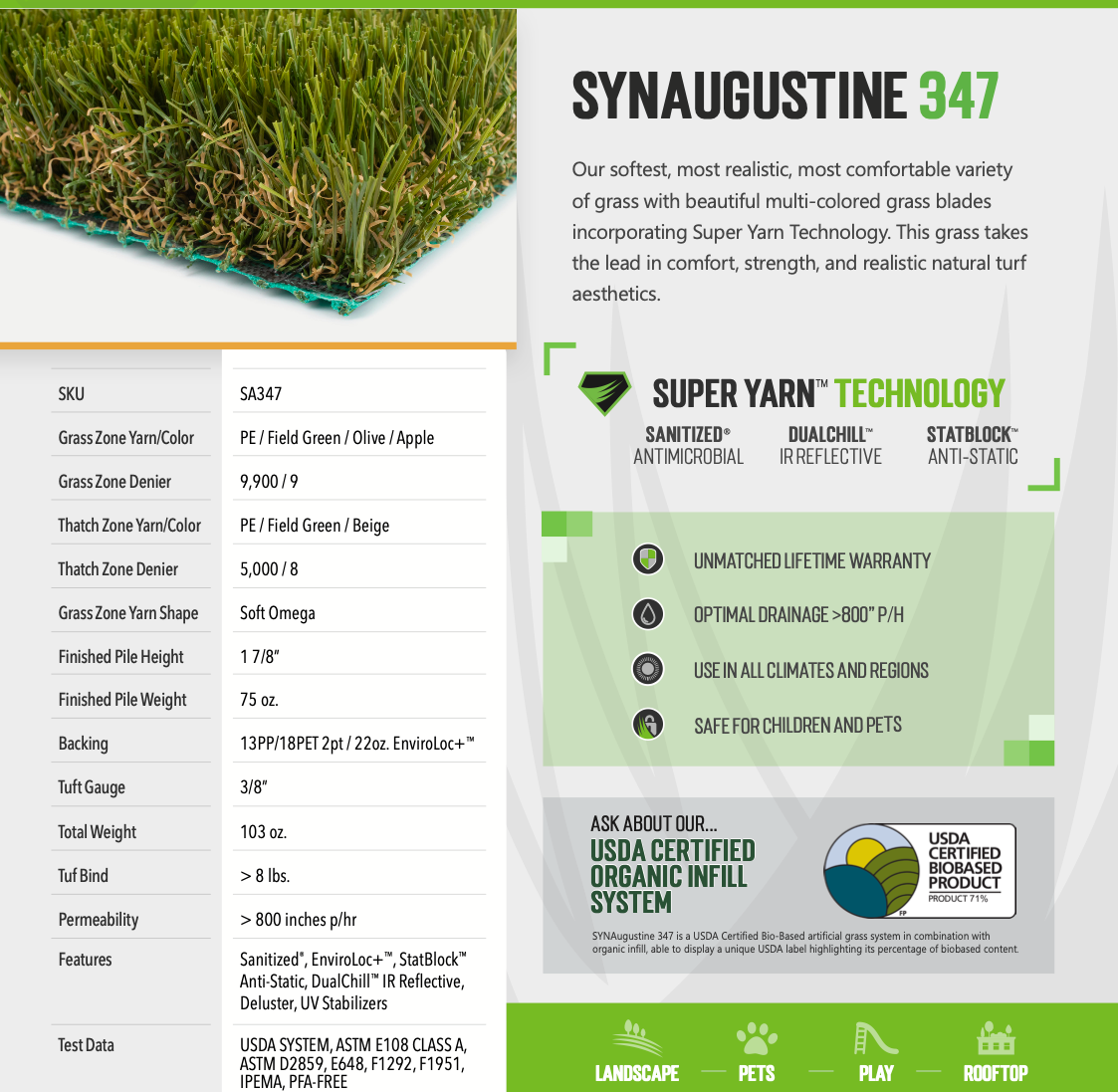 SYNAugustine 347 - New - Up to 15'