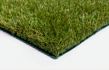 Close-up of artificial grass with a white background