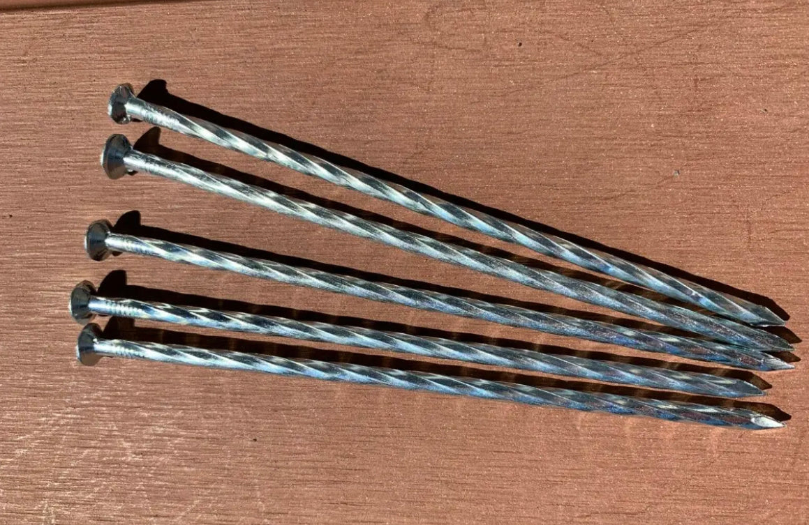 6" Spiral Cut Nails - 100 ct