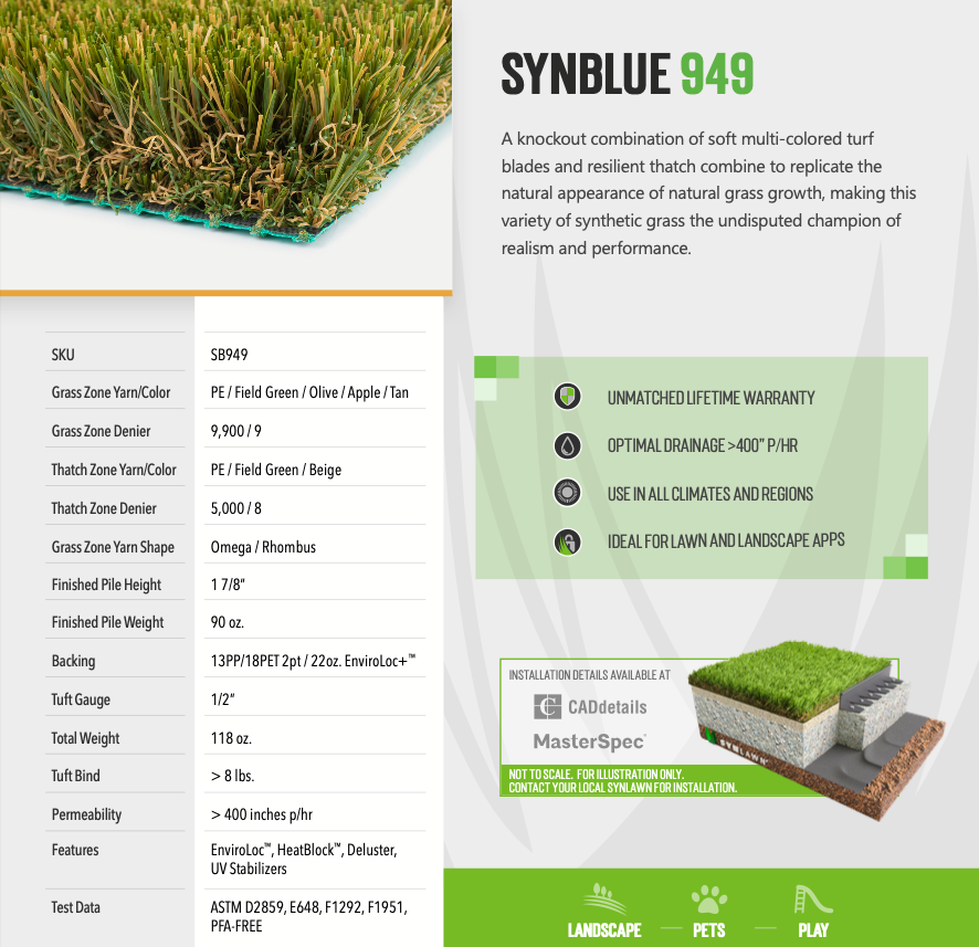 SYNBlue 949 - New - 15' x 8'