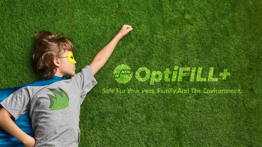 Child lying on turf