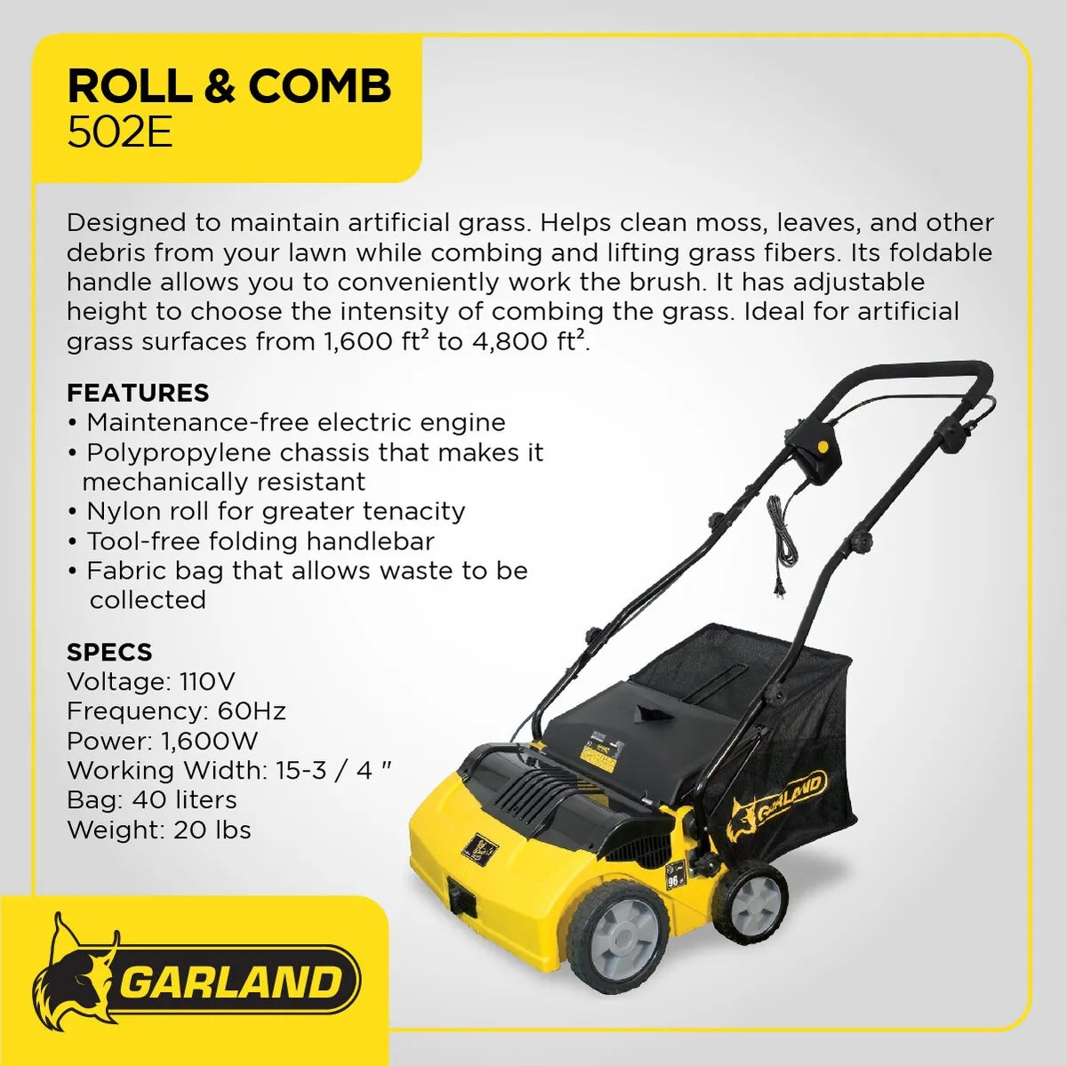 Turf Combs Roll & Comb 502 Sweeper – Synlawn Idaho